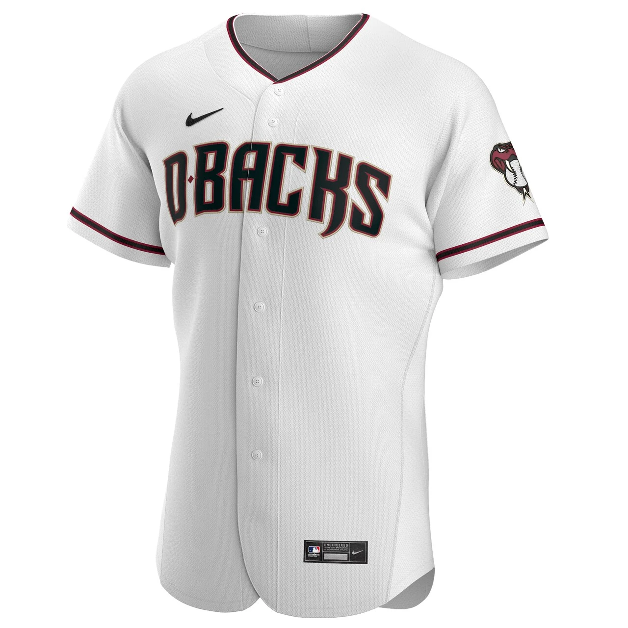 Men's Arizona Diamondbacks Nike White/Crimson Home Authentic Team Jersey - Image 2