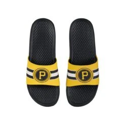 Pittsburgh Pirates FOCO Stripe Raised Slide Sandals