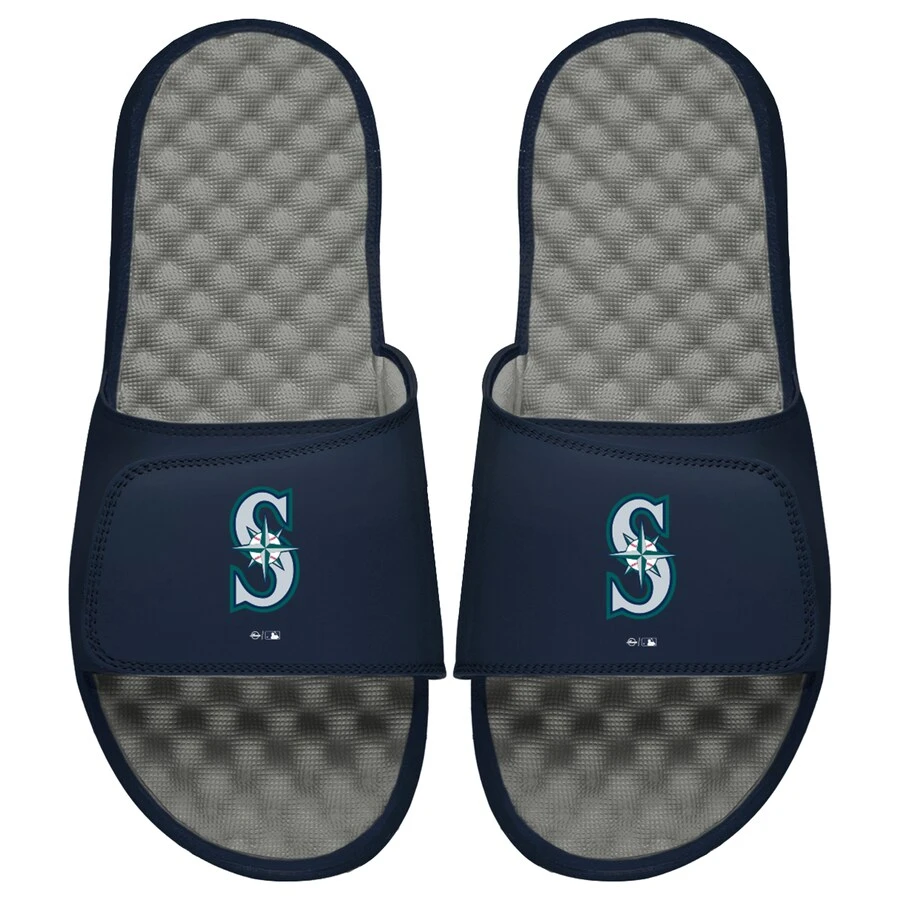 Men's Seattle Mariners ISlide Navy/Gray Slide Sandals