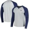 Men's New York Yankees Johnnie-O Navy/Heather Gray Alsen Raglan Long Sleeve T-Shirt