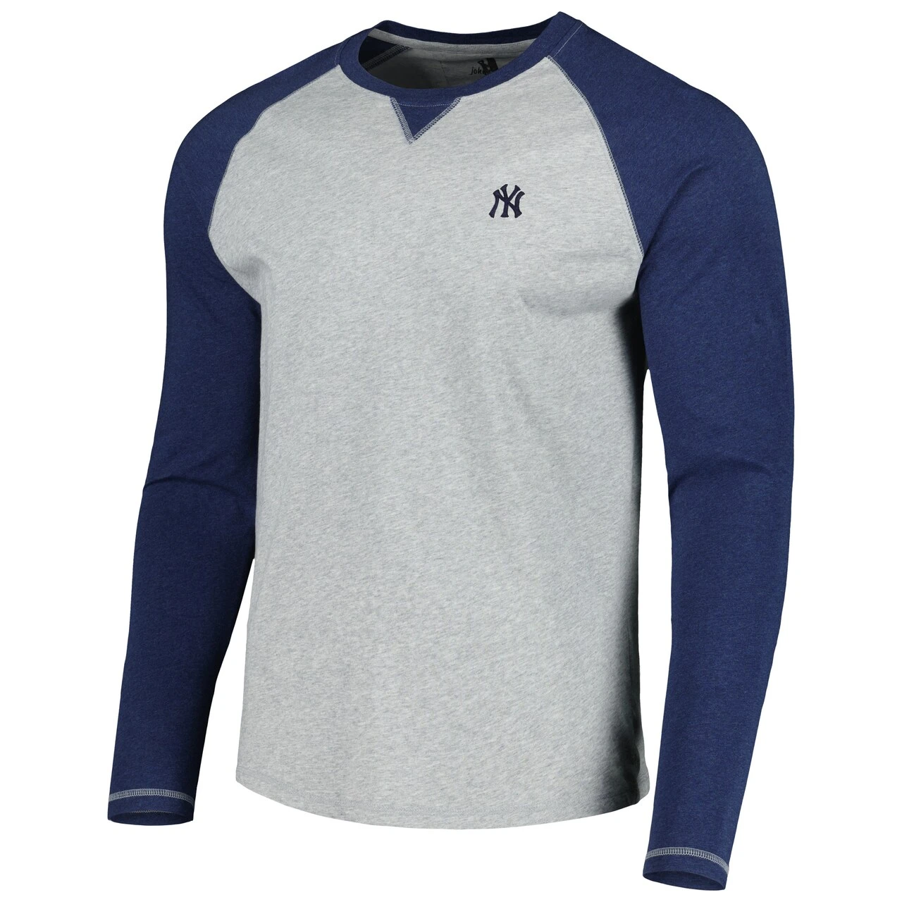 Men's New York Yankees Johnnie-O Navy/Heather Gray Alsen Raglan Long Sleeve T-Shirt - Image 2