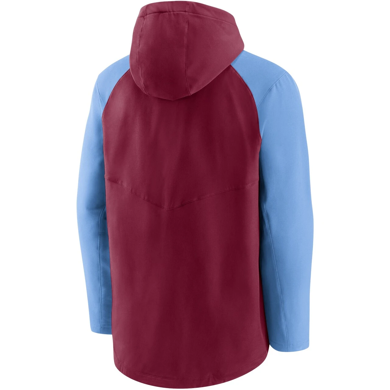 Men's Philadelphia Phillies Nike Burgundy/Light Blue Authentic Collection Performance Raglan Full-Zip Hoodie - Image 3
