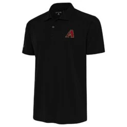 Men's Arizona Diamondbacks Antigua Black Apex Polo