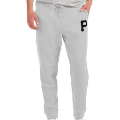 Men's Pittsburgh Pirates Antigua Gray Action Jogger Pants
