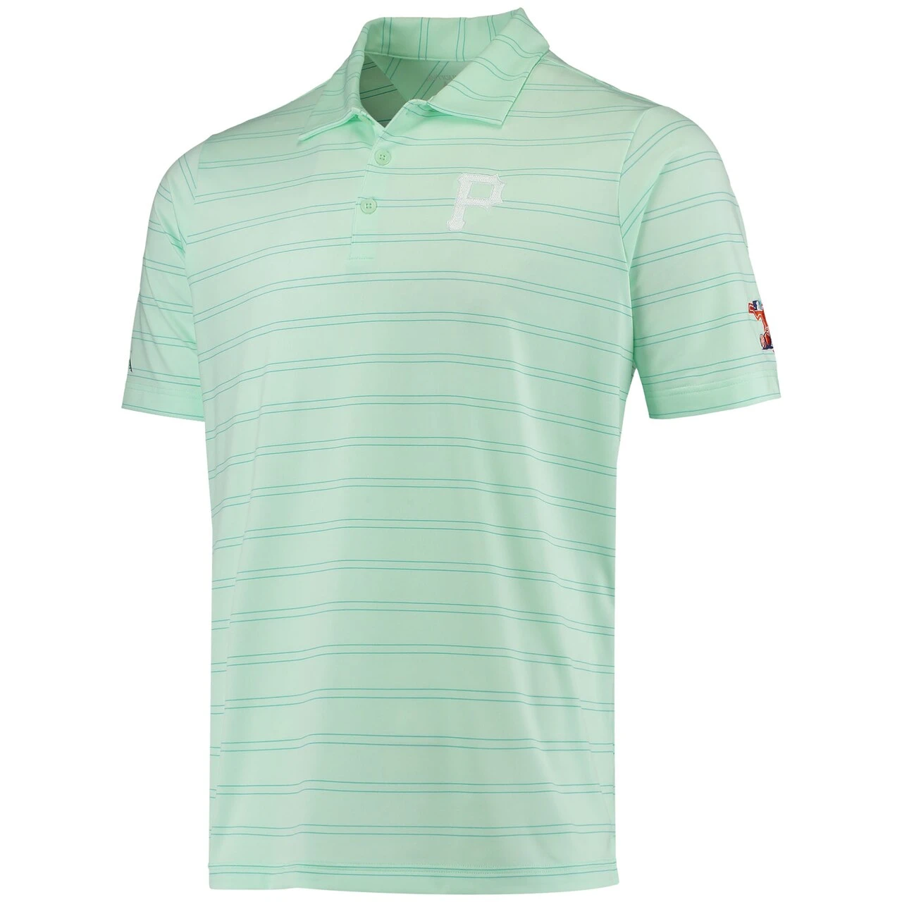 Men's Pittsburgh Pirates Antigua Green Spring Training Montego Polo - Image 2