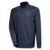 Men's Seattle Mariners Antigua Heather Navy Action Full-Zip Jacket