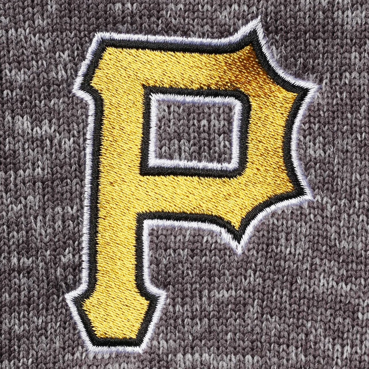 Men's Pittsburgh Pirates Antigua Heathered Charcoal Fortune Quarter-Zip Jacket - Image 4