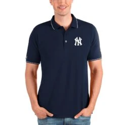 Men's New York Yankees Antigua Navy Affluent Polo