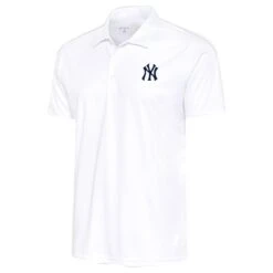 Men's New York Yankees Antigua White Apex Polo