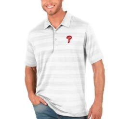 Men's Philadelphia Phillies Antigua White Compass Polo