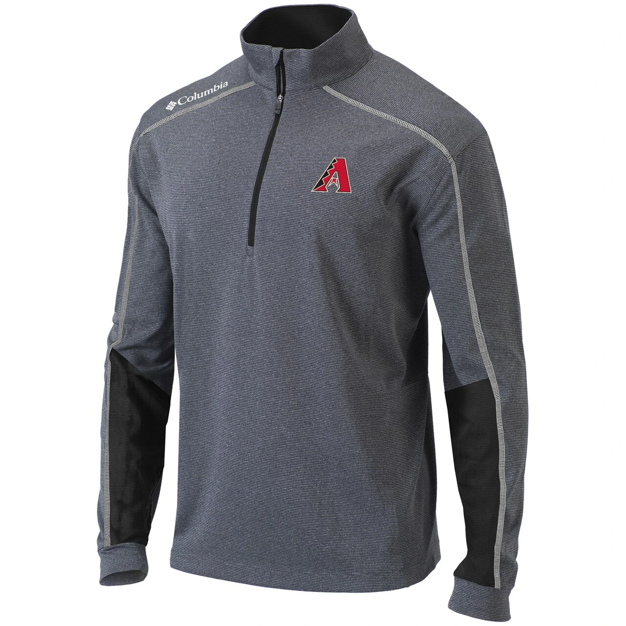 Men's Arizona Diamondbacks Columbia Black Omni-Wick Shotgun 2.0 Quarter-Zip Pullover Top - Image 2