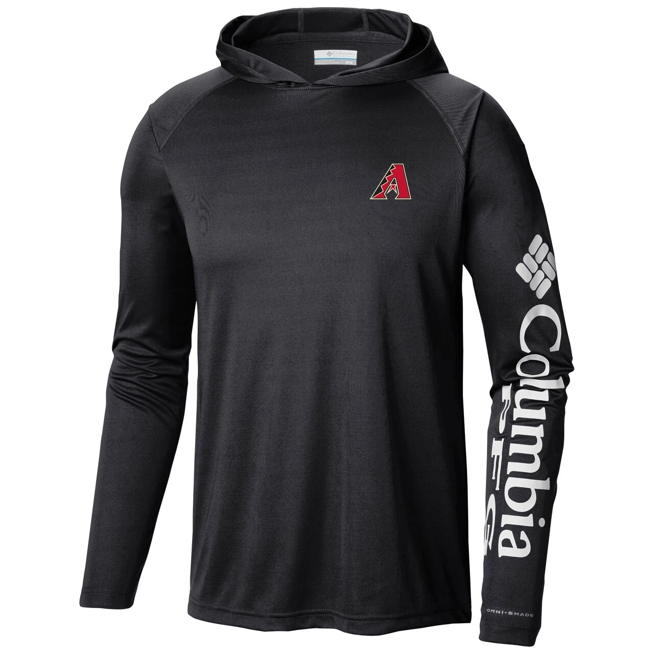 Men's Arizona Diamondbacks Columbia Black Terminal Tackle Long Sleeve Hoodie T-Shirt - Image 2