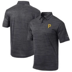 Men's Pittsburgh Pirates Columbia Black Set Omni-Wick Polo