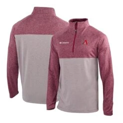 Men's Arizona Diamondbacks Columbia Red Omni-Wick Rockin' It Quarter-Zip Pullover Jacket