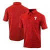 Men's Philadelphia Phillies Columbia Red Omni-Wick Polo