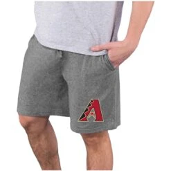 Men's Arizona Diamondbacks Concepts Sport Charcoal Quest Knit Jam Shorts