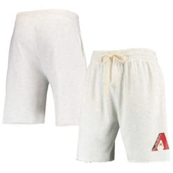 Men's Arizona Diamondbacks Concepts Sport Oatmeal Mainstream Terry Tri-Blend Shorts
