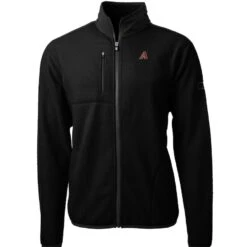 Men's Arizona Diamondbacks Cutter & Buck Black Cascade Eco Sherpa Fleece Full-Zip Jacket