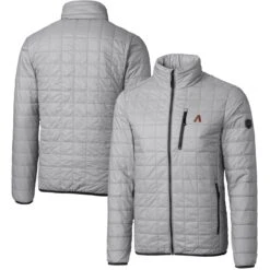 Men's Arizona Diamondbacks Cutter & Buck Gray Rainier Eco Insulated Full-Zip Puffer Jacket