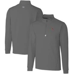 Men's Arizona Diamondbacks Cutter & Buck Gray Traverse Stretch Quarter-Zip Pullover Top