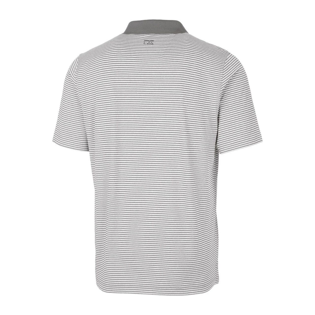 Men's New York Yankees Cutter & Buck Gray Forge Tonal Stripe Stretch Polo - Image 3
