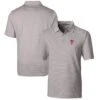 Men's Philadelphia Phillies Cutter & Buck Gray Forge Pencil Stripe Stretch Polo