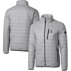 Men's Seattle Mariners Cutter & Buck Gray Rainier Eco Insulated Full-Zip Puffer Jacket