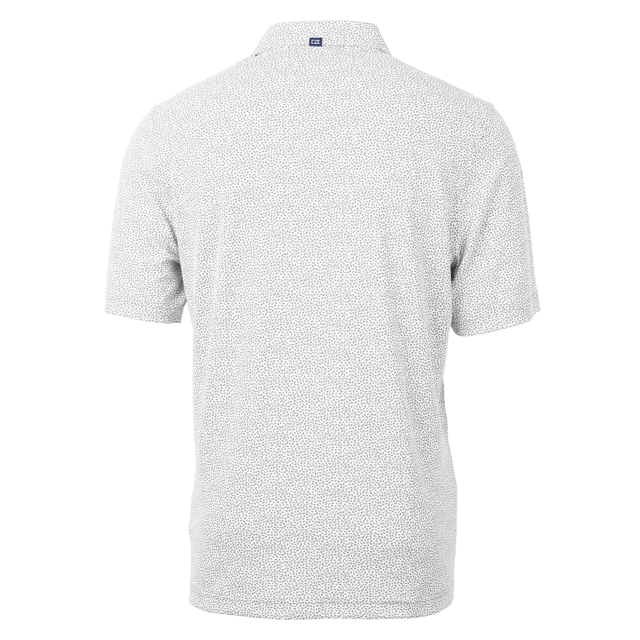 Men's Seattle Mariners Cutter & Buck Gray Virtue Eco Pique Botanical Print Recycled Polo - Image 3