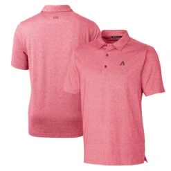 Men's Arizona Diamondbacks Cutter & Buck Heathered Red Forge Stretch Polo