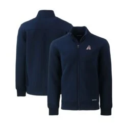 Men's Arizona Diamondbacks Cutter & Buck Navy Stars & Stripes Roam Eco Recycled Full-Zip Jacket