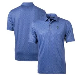 Men's Seattle Mariners Cutter & Buck Navy Pike Banner Print Polo