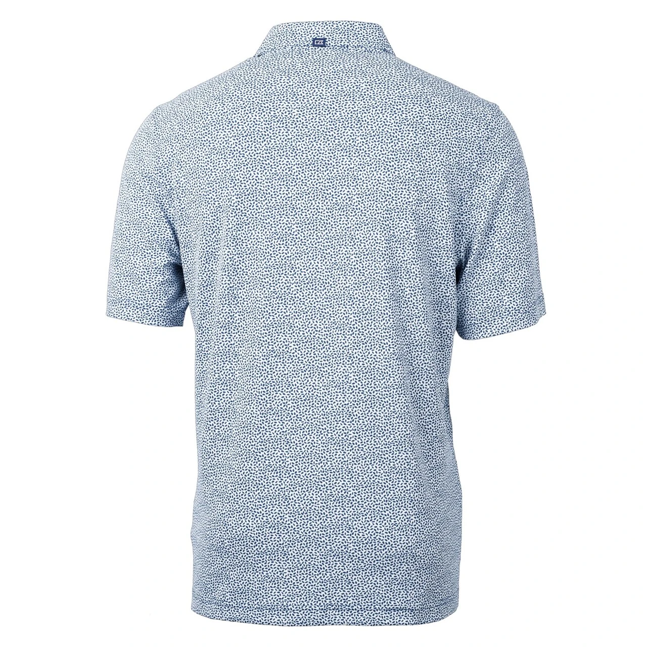Men's Seattle Mariners Cutter & Buck Navy Virtue Eco Pique Botanical Print Recycled Polo - Image 3