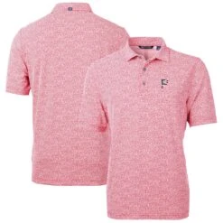 Men's Pittsburgh Pirates Cutter & Buck Red Americana Logo Virtue Eco-Pique Botanical Recycled Polo