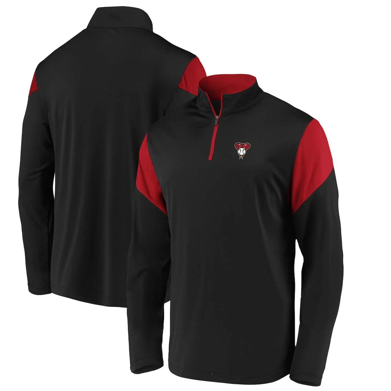 Men's Arizona Diamondbacks Fanatics Branded Black Primary Logo Quarter-Zip Jacket
