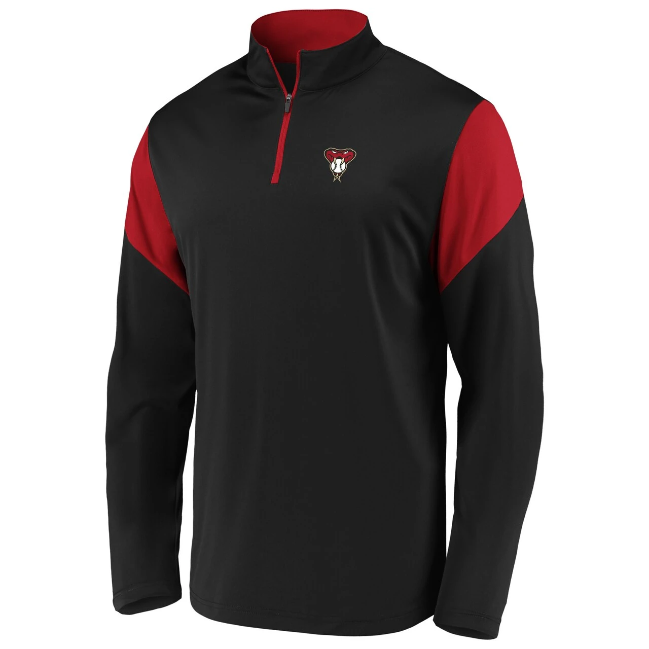 Men's Arizona Diamondbacks Fanatics Branded Black Primary Logo Quarter-Zip Jacket - Image 2