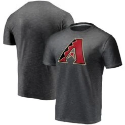 Men's Arizona Diamondbacks Fanatics Branded Charcoal Official Logo Space Dye T-Shirt