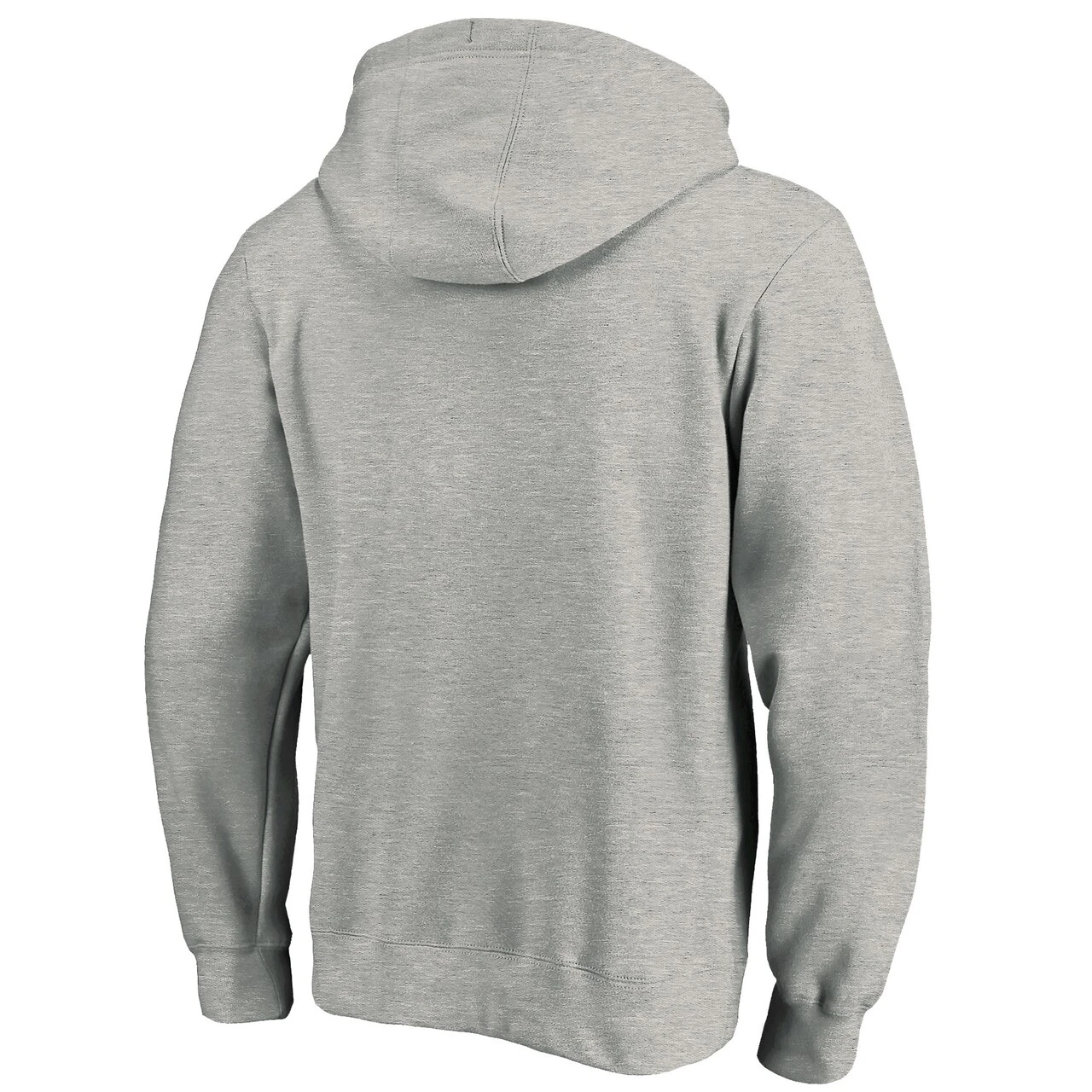 Men's New York Yankees Fanatics Branded Heather Gray Team Logo Lockup Fitted Pullover Hoodie - Image 3