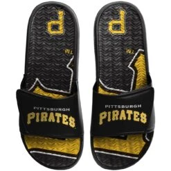 Men's Pittsburgh Pirates FOCO Wordmark Gel Slide Sandals