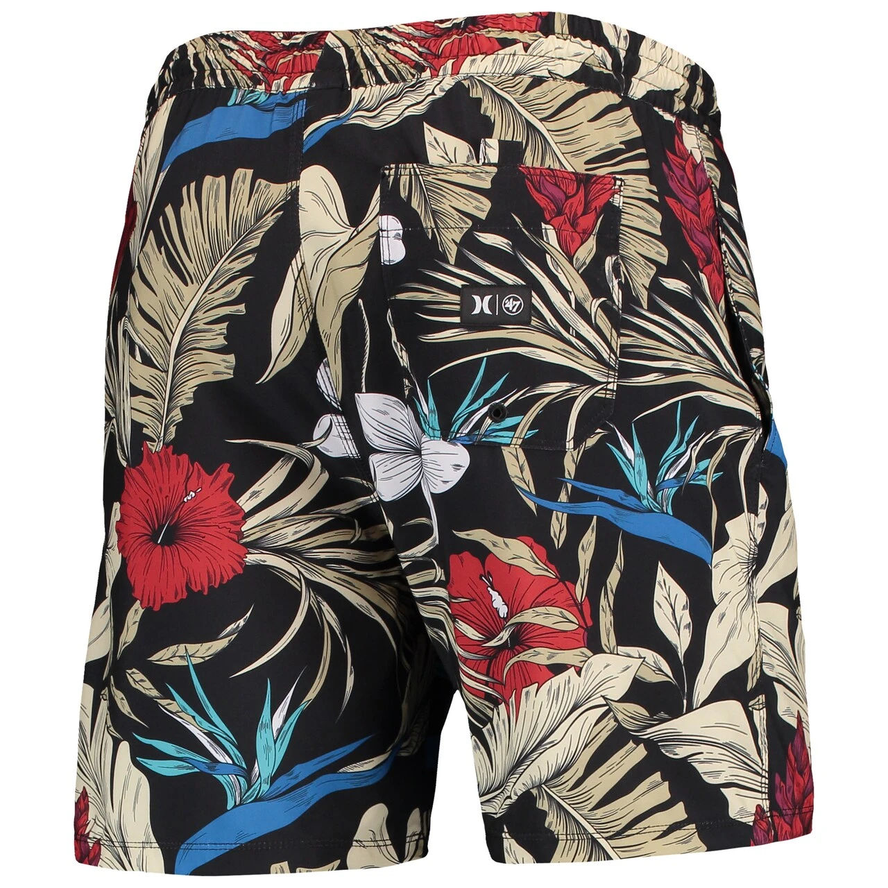 Men's Arizona Diamondbacks Black Hurley X '47 Cannonball Tropics Swim Shorts - Image 3