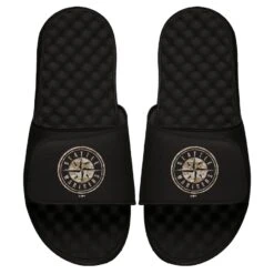 Men's Seattle Mariners ISlide Black Camo Logo Slide Sandals