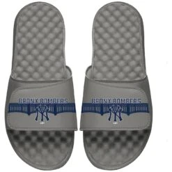 Men's New York Yankees ISlide Gray Bronx Bombers Slide Sandals