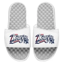 Men's New York Yankees ISlide White 1999 World Series Champions Throwback Slide Sandals