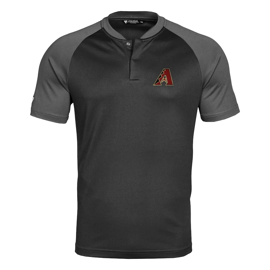 Men's Arizona Diamondbacks Levelwear Black Blade Polo