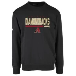 Men's Arizona Diamondbacks Levelwear Black Zane Fleece Pullover Sweatshirt