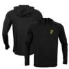 Men's Pittsburgh Pirates Levelwear Black Zander Insignia Core Quarter-Zip Pullover Hoodie