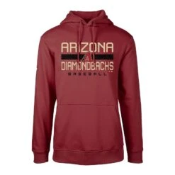 Men's Arizona Diamondbacks Levelwear Cardinal Podium Dugout Fleece Hoodie