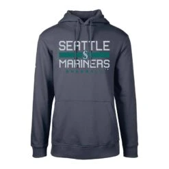 Men's Seattle Mariners Levelwear Navy Podium Dugout Fleece Hoodie