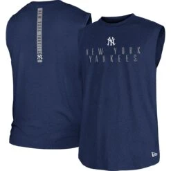 Men's New York Yankees New Era Navy Team Muscle Tank Top