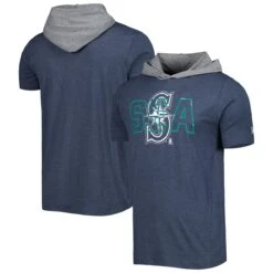 Men's Seattle Mariners New Era Navy Team Hoodie T-Shirt