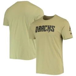 Men's Arizona Diamondbacks New Era Olive Brushed Armed Forces T-Shirt